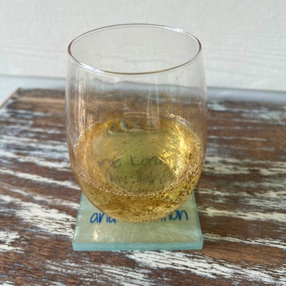 2pc Jesus is the Anchor of my Soul Resin Drink Coasters Set of 2 Lord Bible Lord - Picture 2 of 2